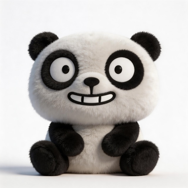 熊屁孩毛绒坐姿公仔-惊